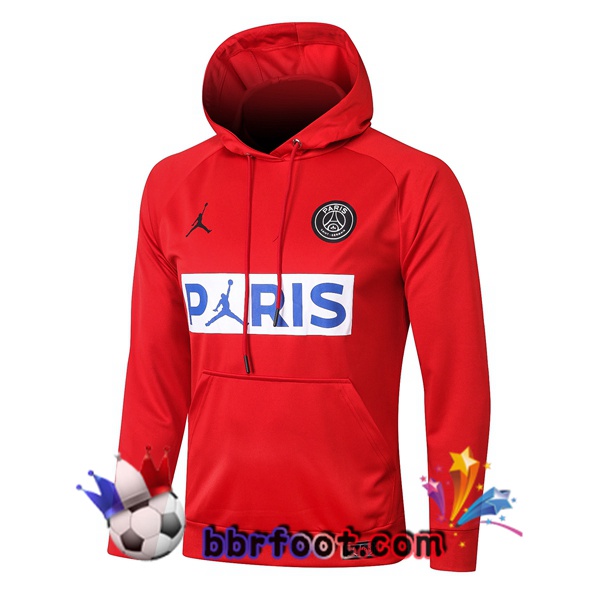 Veste A Capuche JORDAN Paris PSG Rouge 20/21