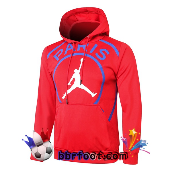 Veste A Capuche JORDAN Paris PSG Rouge 20/21