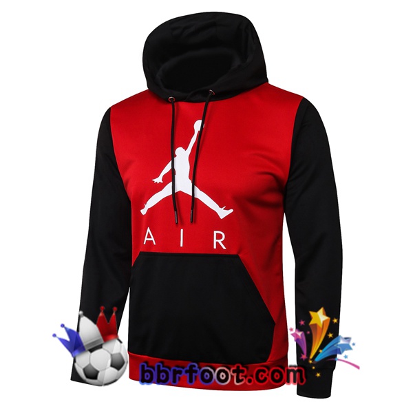 Veste A Capuche JORDAN Paris PSG Rouge Noir 20/21