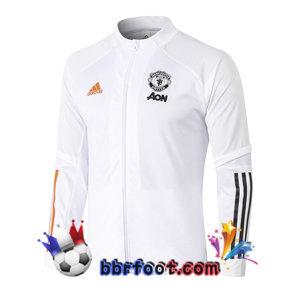Veste Foot Manchester United Blanc 20/21 Veste Foot Manchester United Blanc 20/21