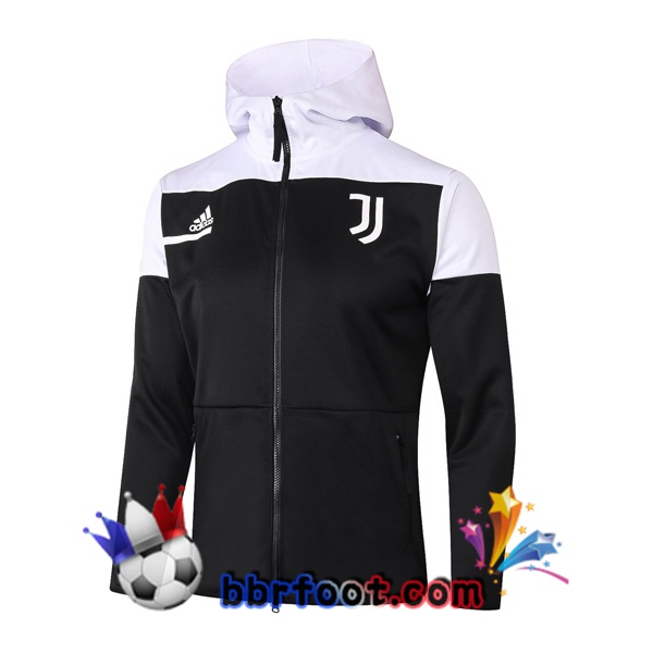Veste A Capuche Juventus Noir Blanc 20/21
