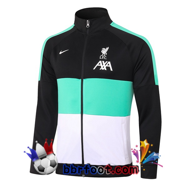 Veste Foot FC Liverpool Noir Vert Blanc 20/21