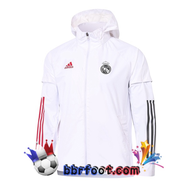Coupe Vent Real Madrid Blanc 20/21