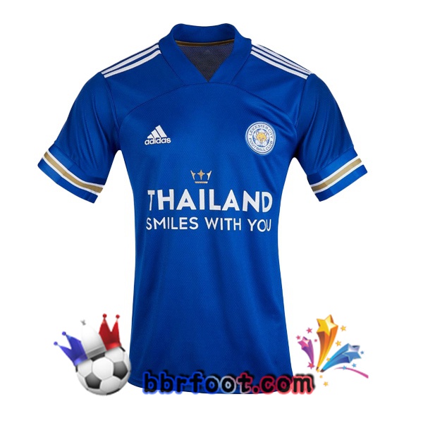 Maillot Foot Leicester City Domicile Thailand Smiles With You 20/21