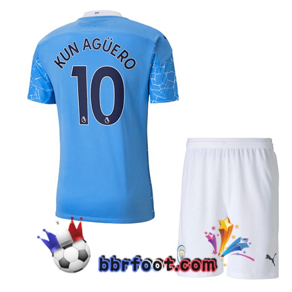 Maillot Foot Manchester City (KUN AGUERO 10) Enfants Domicile 20/21