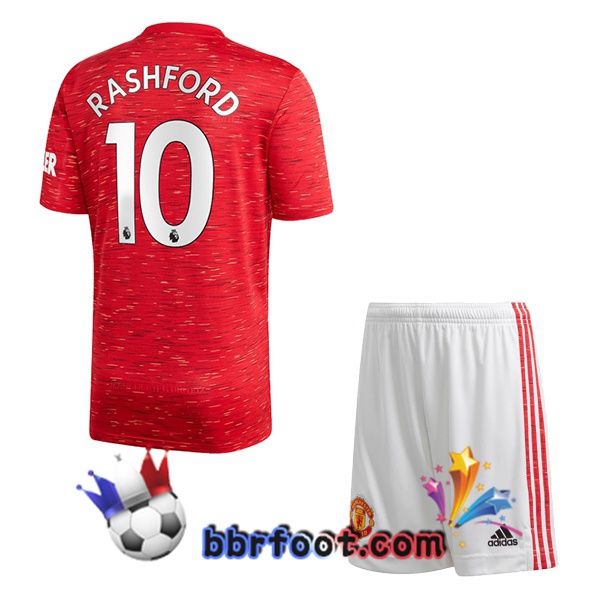 Maillot Foot Manchester United (Rashford 10) Enfants Domicile 20/21