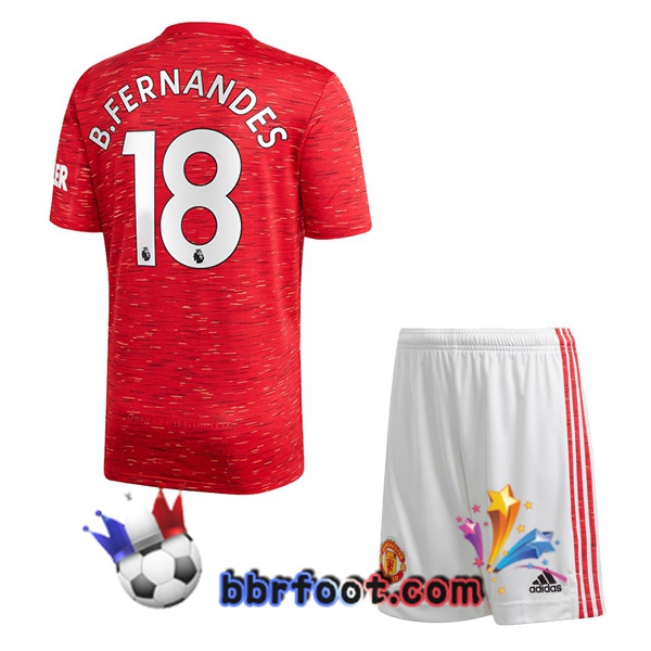 Maillot Foot Manchester United (B.Fernandes 18) Enfants Domicile 20/21