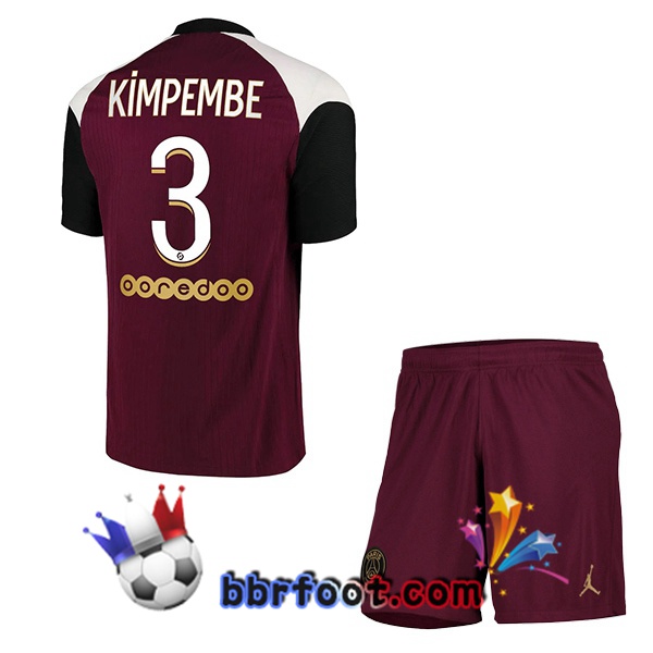 Maillot Foot PSG (Kimpembe 3) Enfant Third 20/21