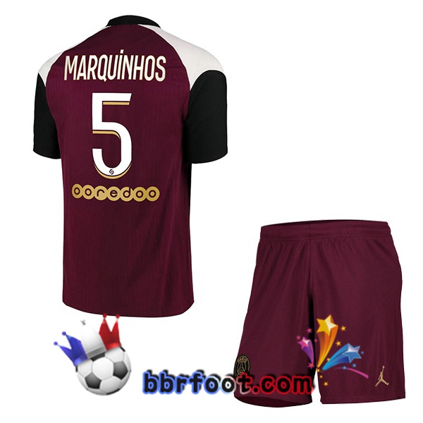 Maillot Foot PSG (Marquinhos 5) Enfant Third 20/21