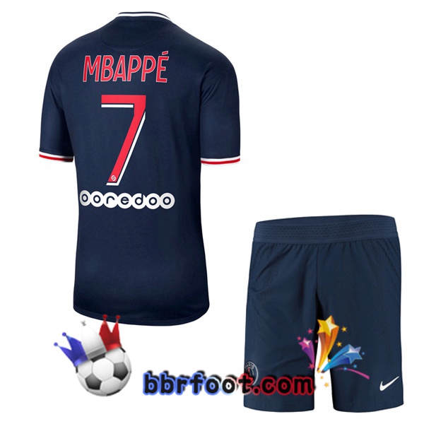 Maillot Foot PSG (Mbappé 7) Enfants Domicile 20/21