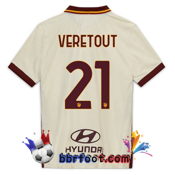 Maillot Foot AS Roma (VERETOUT 21) Exterieur 20/21