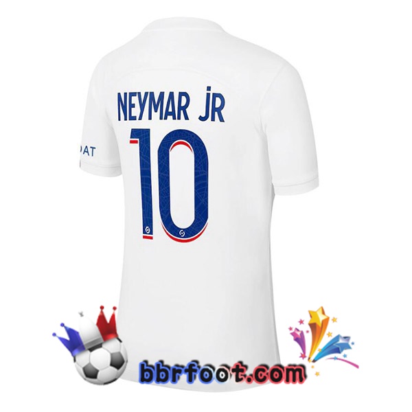 Maillot Foot Paris PSG (NEYMAR JR 10) Third Blanc 2022/2023 Maillot Foot Paris PSG (NEYMAR JR 10) Third Blanc 2022/2023