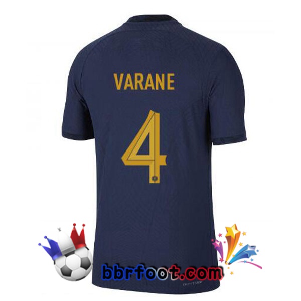 Maillots Equipe de France (VARANE 4) Domicile Bleu Royal 2022/2023