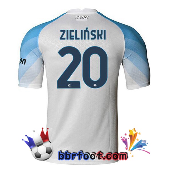 Maillot Foot SSC Naples (Zieliński 20) Domicile Blanc 2022/2023