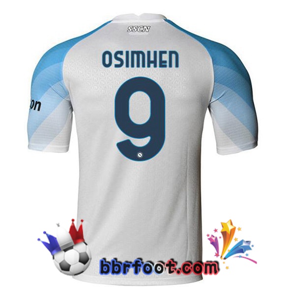 Maillot Foot SSC Naples (Osimhen 9) Domicile Blanc 2022/2023