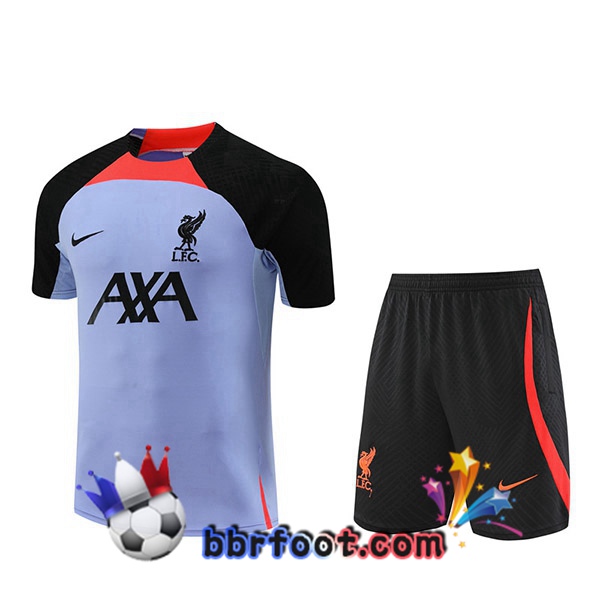 Training T-Shirts FC Liverpool + Shorts Pourpre 2022/2023