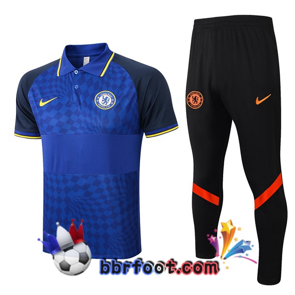 Ensemble Polo FC Chelsea + Pantalon Bleu 21/22