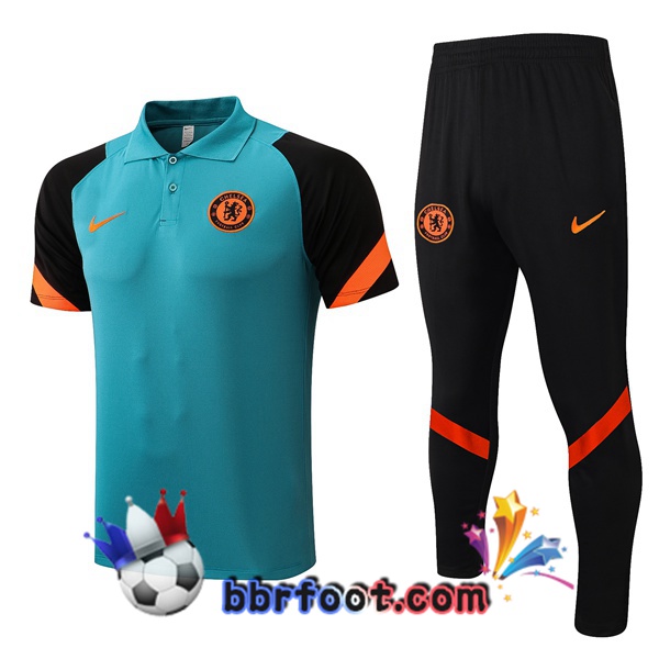 Ensemble Polo FC Chelsea + Pantalon Vert 21/22