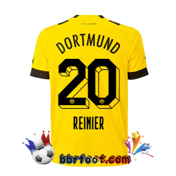 Maillot Foot Dortmund BVB (Reinier 20) Domicile Jaune 22/23