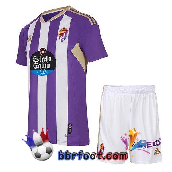 Maillot Foot Real Valladolid Enfant Domicile Pourpre 2022/2023