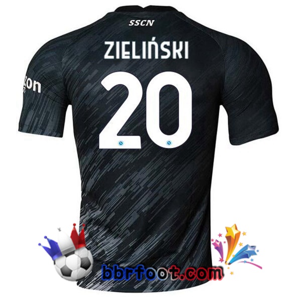 Maillot Foot SSC Naples (Zieliński 20) Third Noir 2022/2023