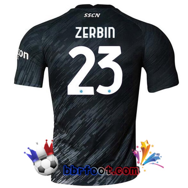 Maillot Foot SSC Naples (Zerbin 23) Third Noir 2022/2023