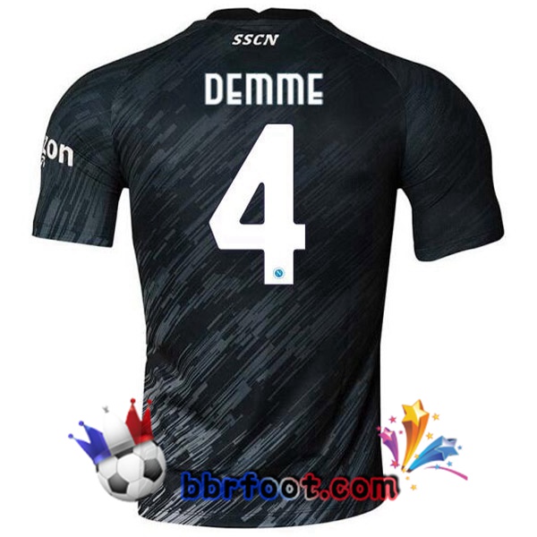 Maillot Foot SSC Naples (Demme 4) Third Noir 2022/2023 Maillot Foot SSC Naples (Demme 4) Third Noir 2022/2023
