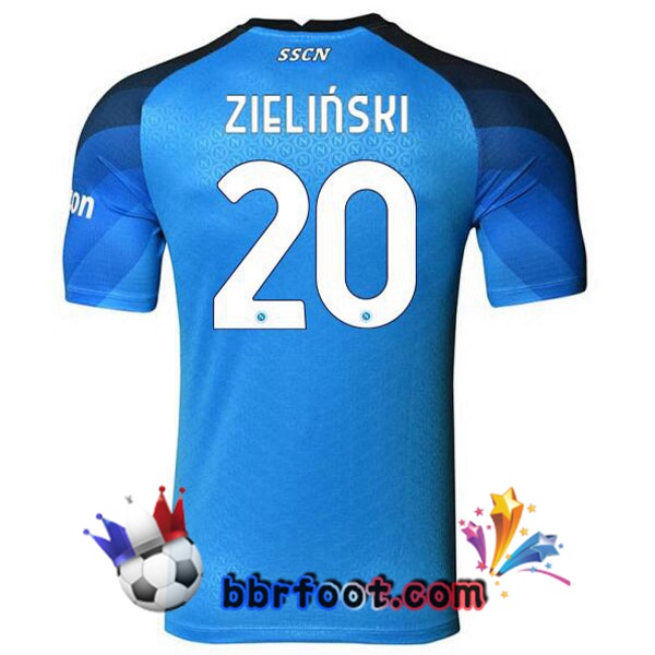 Maillot Foot SSC Naples (Zieliński 20) Domicile Bleu 2022/2023