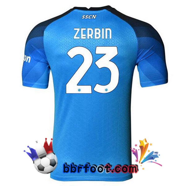 Maillot Foot SSC Naples (Zerbin 23) Domicile Bleu 2022/2023