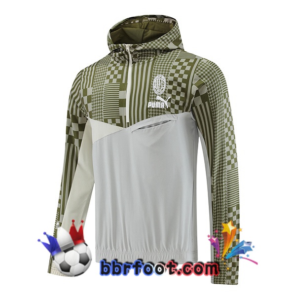 Coupe Vent AC Milan Blanc Jaune 2023/2024