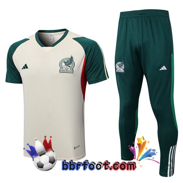 Training T-Shirts Mexique + Pantalon Marron 2023/2024