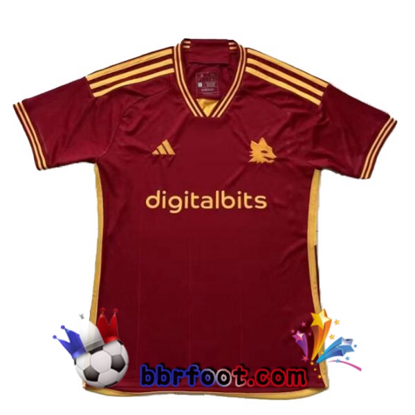 Maillot Foot AS Roma Domicile Rouge Version Fuite 2023/2024 Maillot Foot AS Roma Domicile Rouge Version Fuite 2023/2024