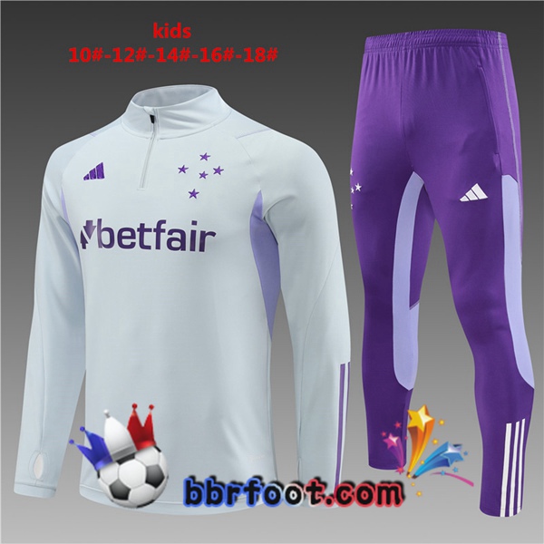 Survetement Foot Cruzeiro EC Enfant Gris 2023/2024