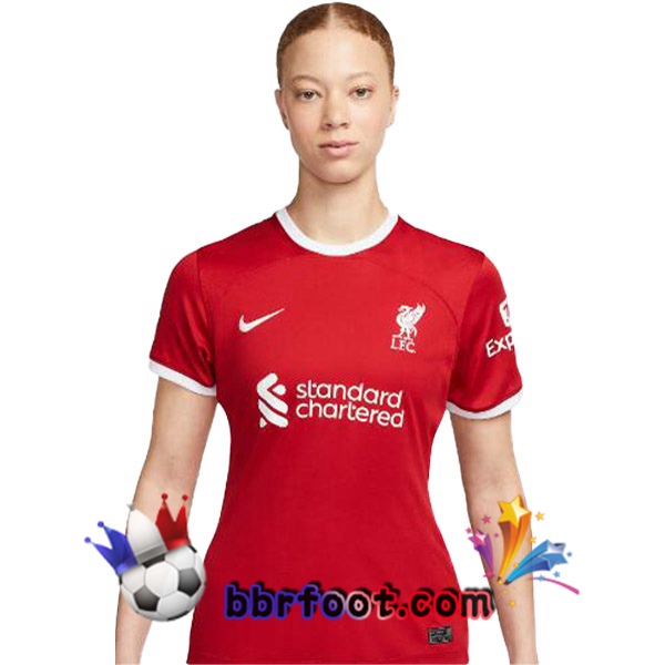 Maillot Foot FC Liverpool Femme Domicile Rouge 2023/2024
