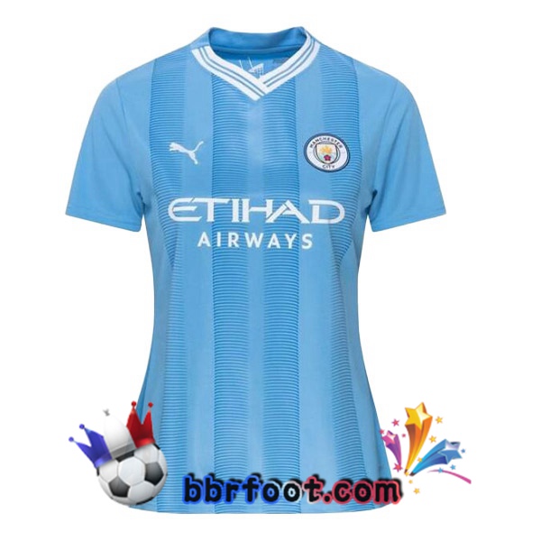 Maillot Foot Manchester City Femme Domicile Bleu 2023/2024
