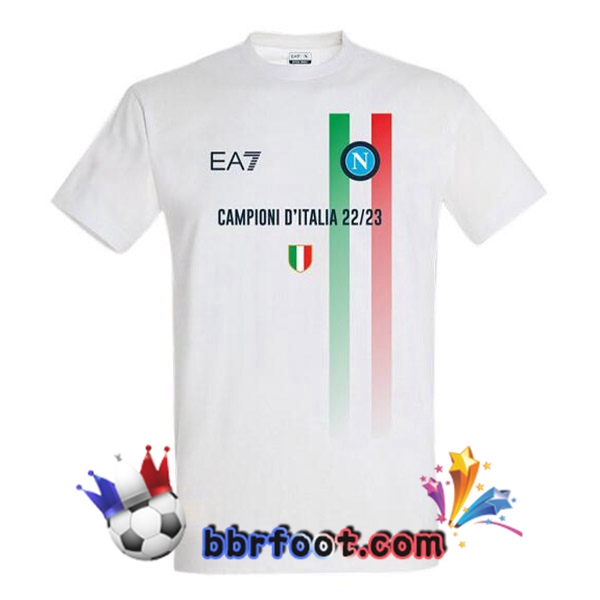 Maillot Foot SSC Naples Champion Blanc 2022/2023