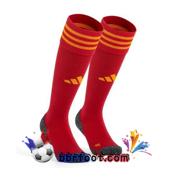 Chaussettes Foot AS Roma Domicile Rouge 2023/2024