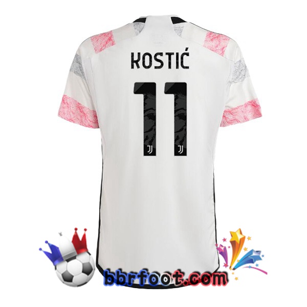 Maillot Foot Juventus (KOSTIĆ 11) Exterieur Blanc 2023/2024