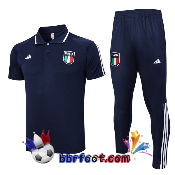 Polo Foot Italie + Pantalon Bleu Royal 2023/2024