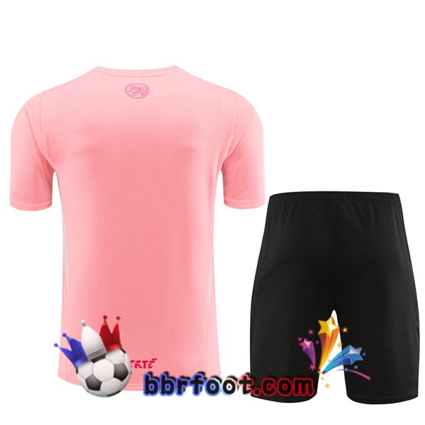 Ensemble Training T-Shirts Algerie + Shorts Rose 2023/2024