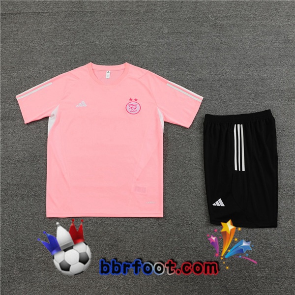 Ensemble Training T-Shirts Algerie + Shorts Rose 2023/2024