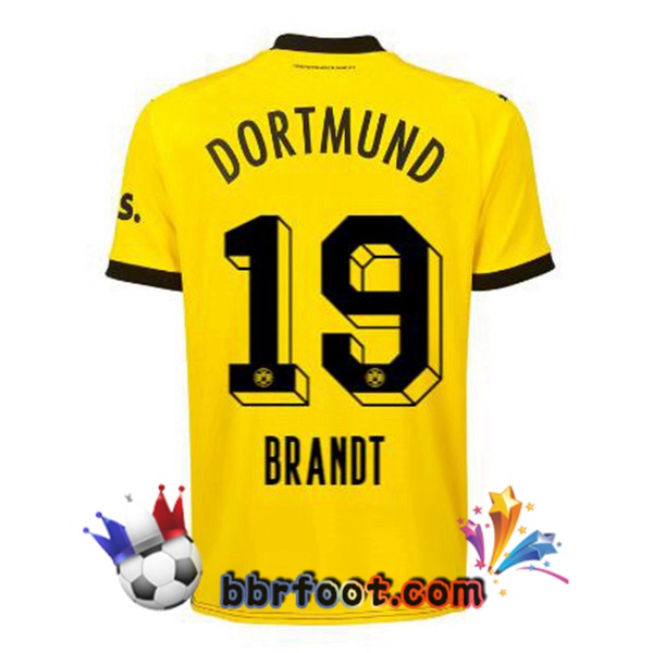 Maillot Foot Dortmund BVB (Brandt 19) Domicile Jaune Noir 2023/2024