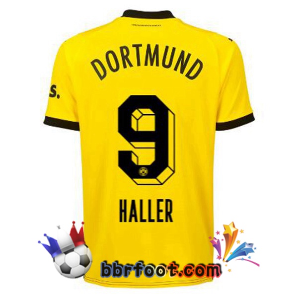 Maillot Foot Dortmund BVB (Haller 9) Domicile Jaune Noir 2023/2024