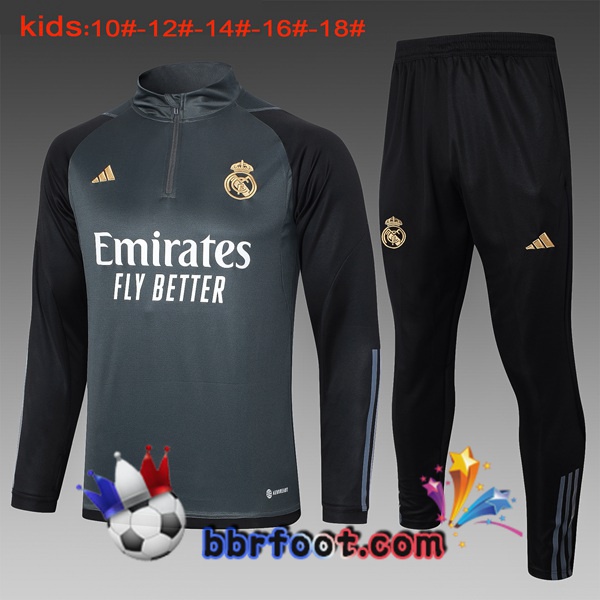 Survetement Foot Real Madrid Enfant Gris 2024/2025