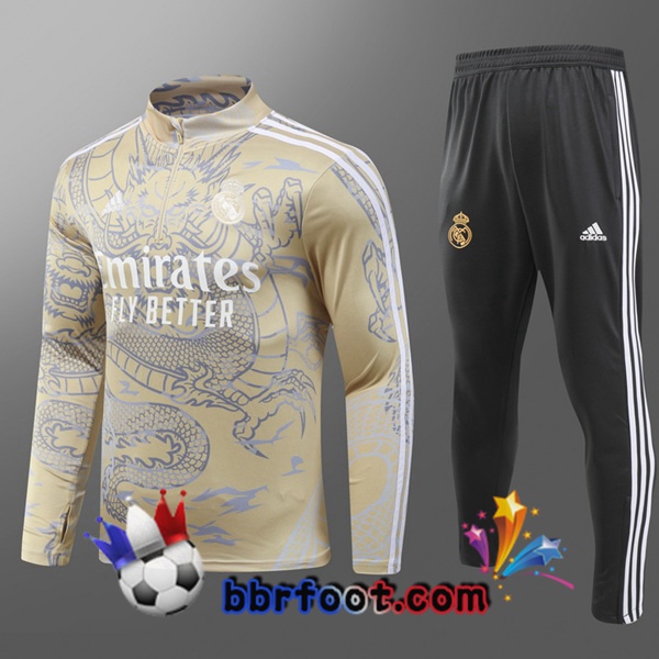 Survetement Foot Real Madrid Enfant Jaune 2024/2025