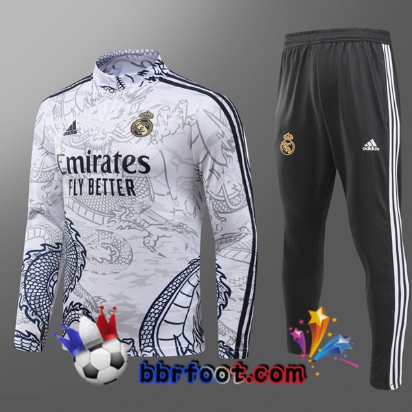 Survetement Foot Real Madrid Enfant Blanc 2024/2025