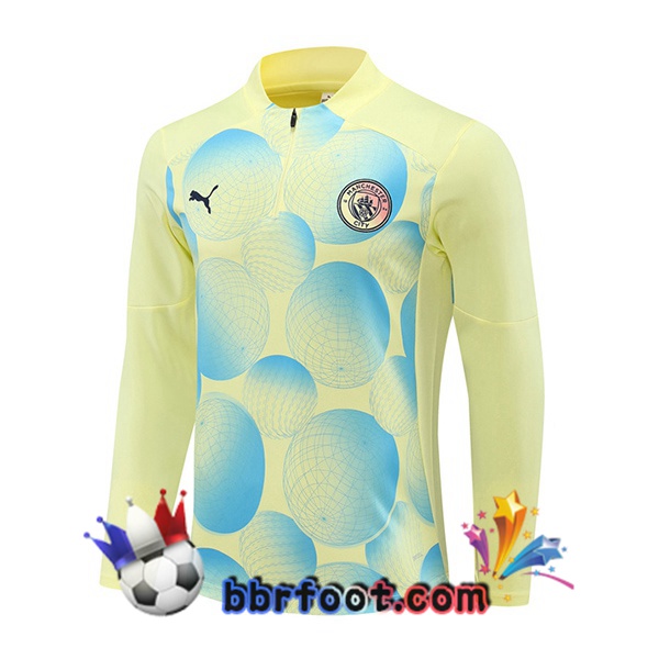 Sweatshirts Homme Manchester City Jaune 2024/2025 Sweatshirts Homme Manchester City Jaune 2024/2025