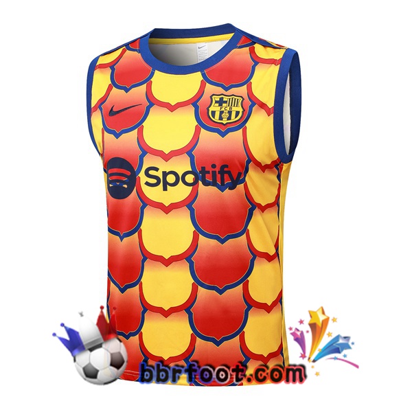 Gilet Foot FC Barcelone Jaune 2024/2025 Gilet Foot FC Barcelone Jaune 2024/2025