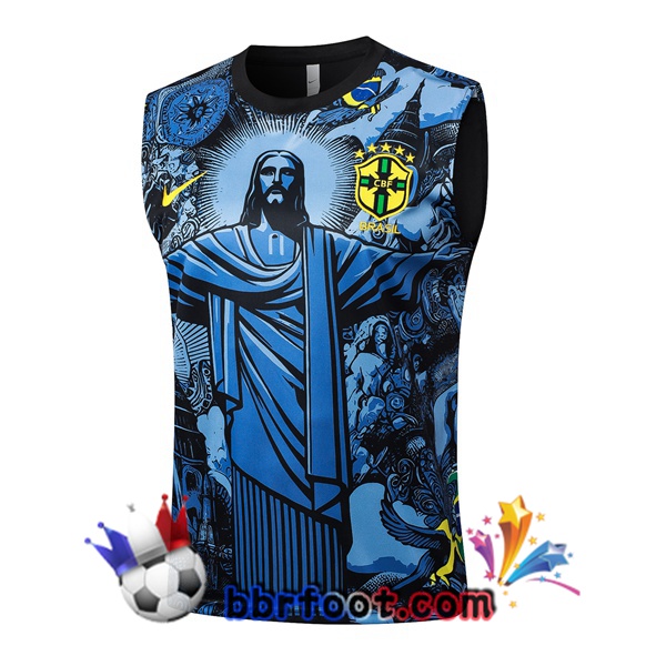Gilet Foot Bresil Bleu 2024/2025