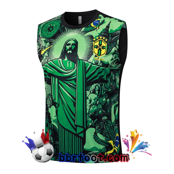 Gilet Foot Bresil Vert 2024/2025